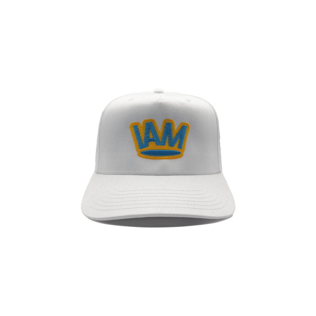 Turquoise Crown Cap - White