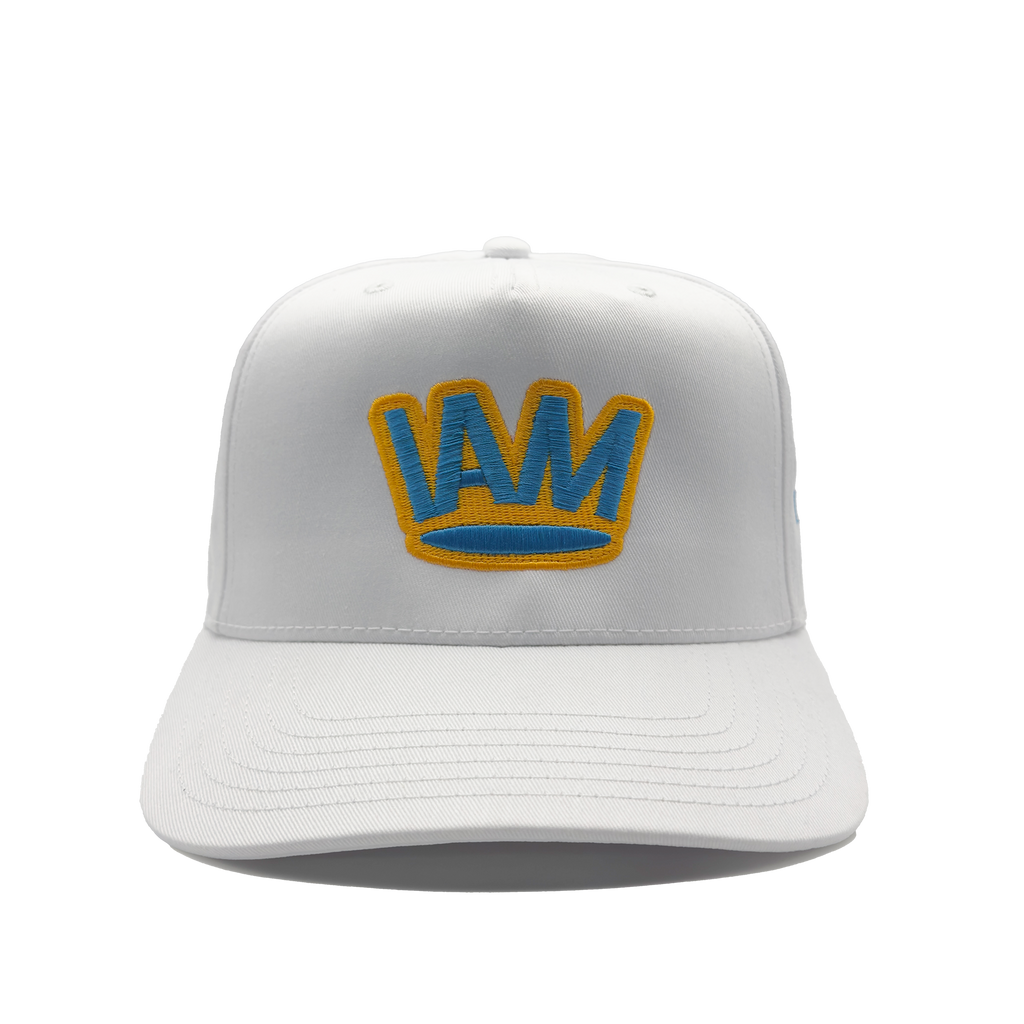 Turquoise Crown Cap - White