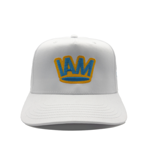 Turquoise Crown Cap - White